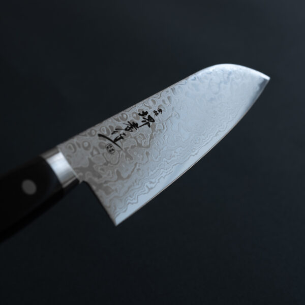 Cuchillo Japonés Santoku Damasco Pulido Sakai Takayuki 170mm