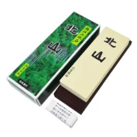 Piedra japonesa Kitayama 8000 con base de madera para afilado de cuchillos