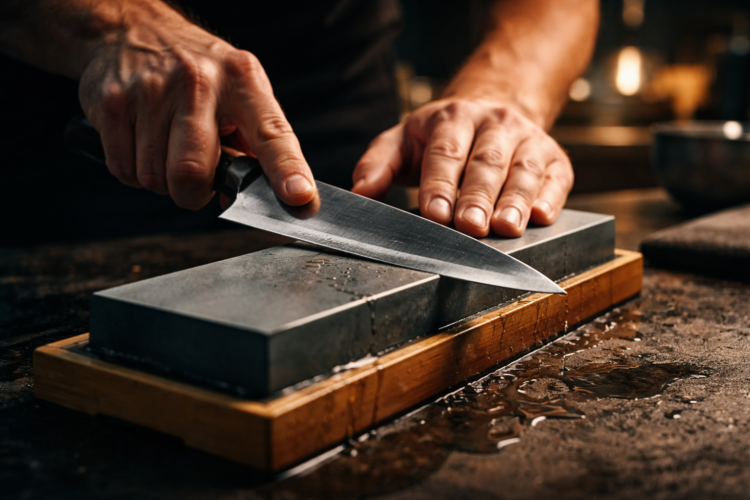 afilado cuchillo piedra japonesa grano 1000