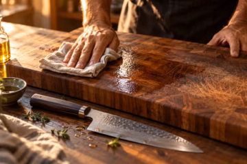 mantencion tabla de madera cocina